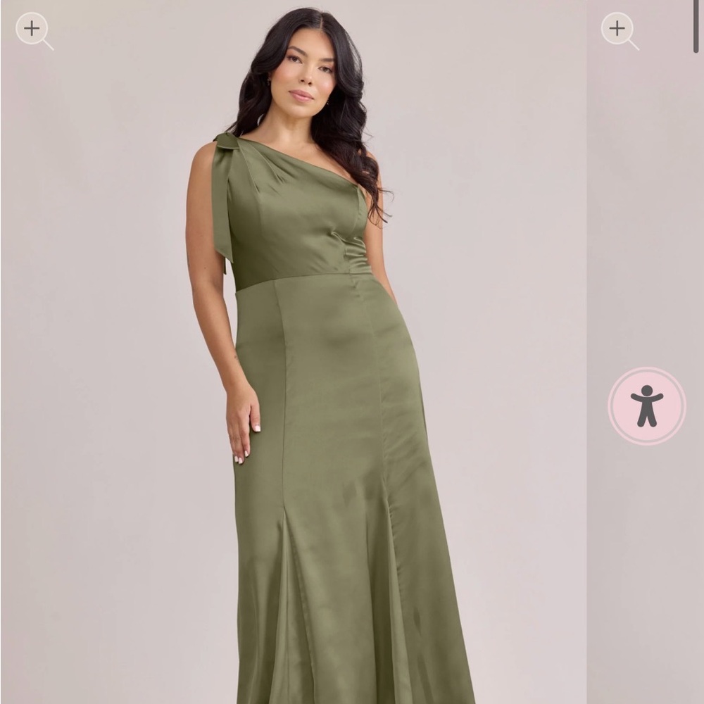 Revelry One-Shoulder Moss Dress